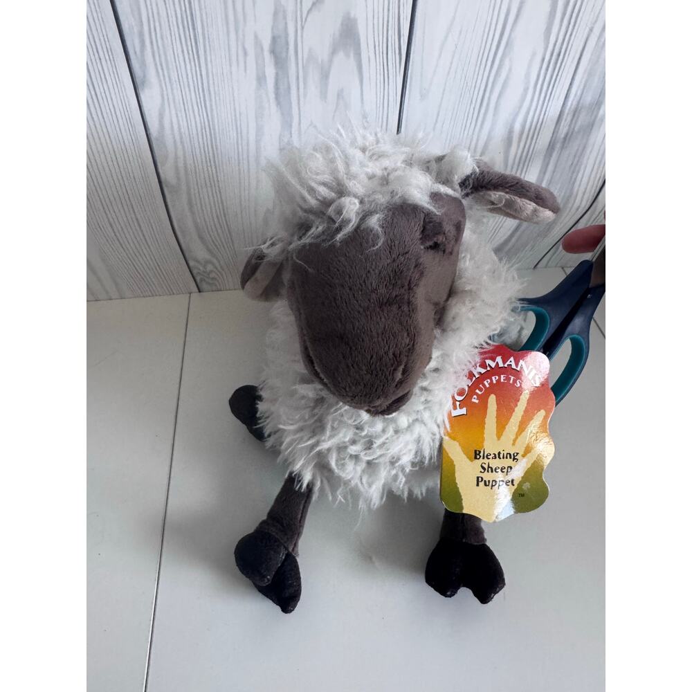 Folkmanis Bleating Sheep Full Body Hand Puppet Plush wth Sound New